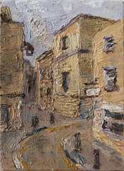 eng-bth-26-5, miniature oil painting on solid limewood by ARISNOJO, Bath, ENG, 2026.