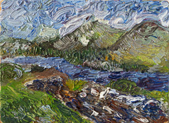 eng-lkd-26-13, miniature oil painting on solid limewood by ARISNOJO, Lake District, ENG, 2026.